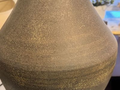 Vintage MCM Mid-Century Modern Textured Table Lamp with Wood Accents