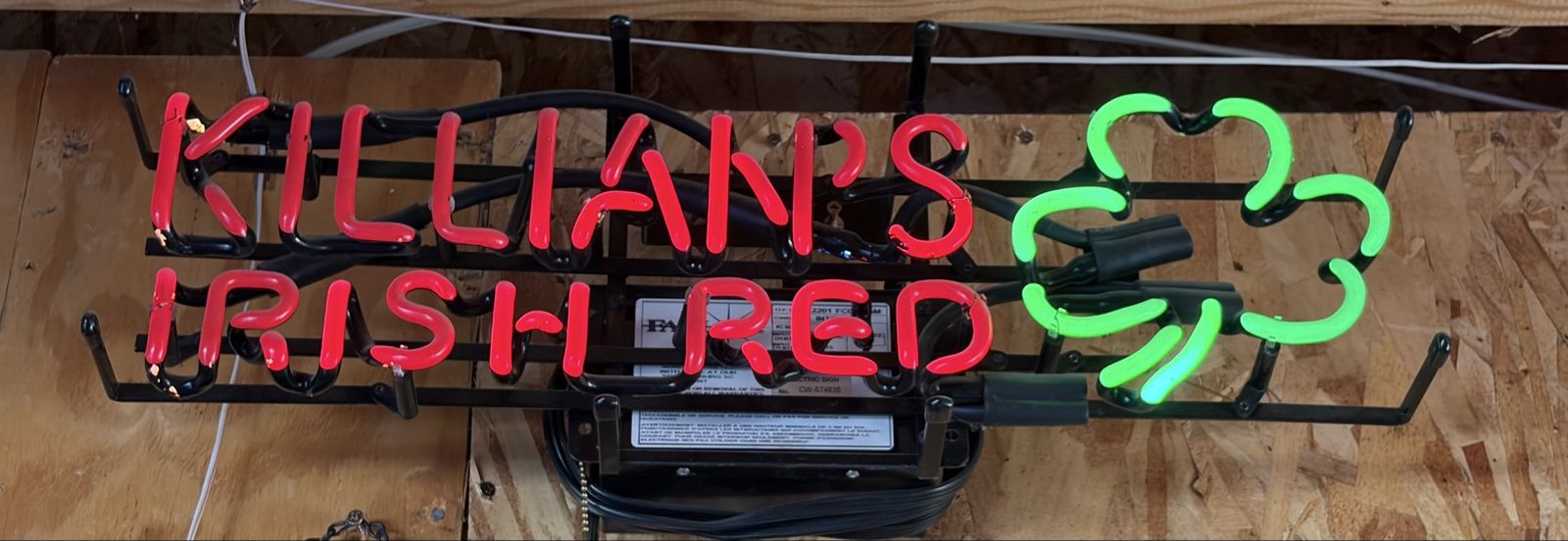 I rage Killian’s Irish red neon sign