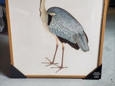 Vintage Gray Heron Print | 20 x 24.5 | Sapna Shah