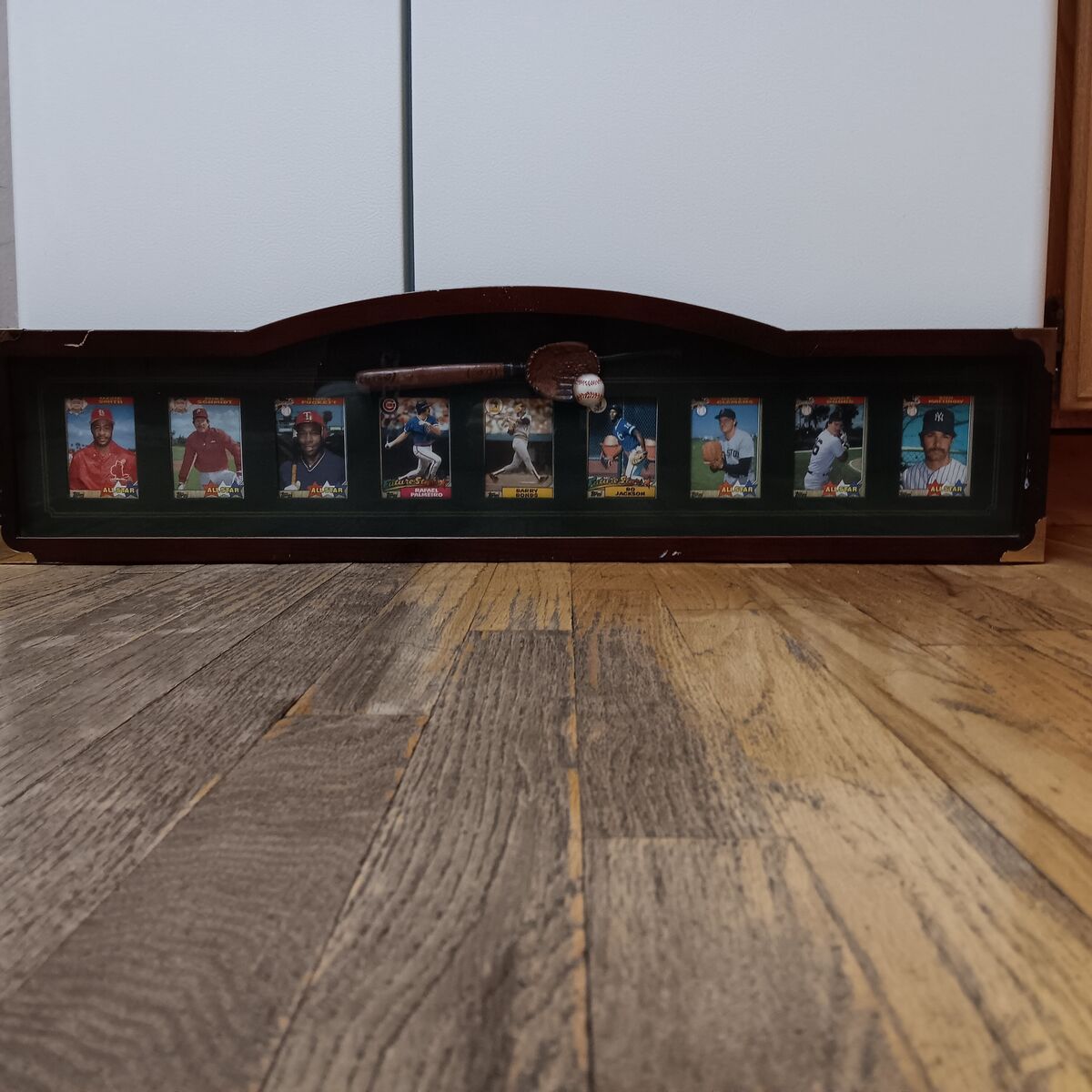 Frame with 9 Baseball Cards (Star & Rookies)