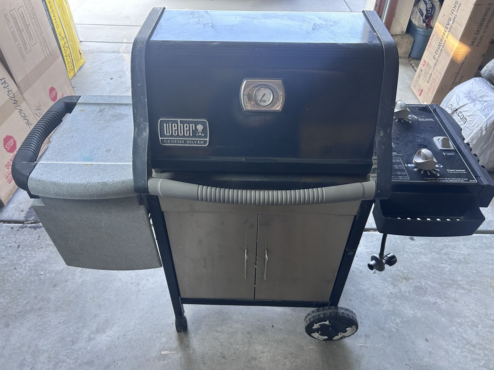Weber Genesis Silver Liquid Propane Gas Grill - Black/Stainless