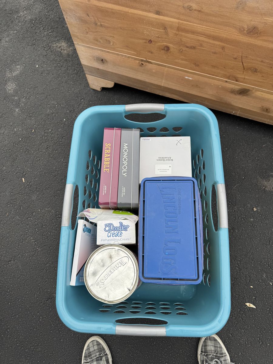 Box Of Games  And Toys