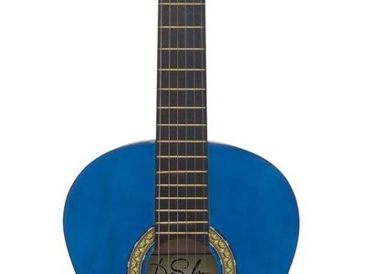 DeSalvo classic acoustic guitar blue, red, black