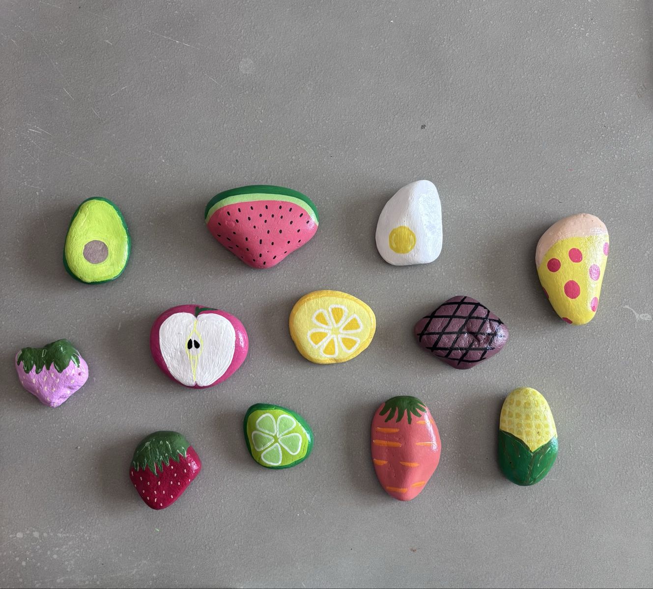 Painted rocks For Mud Kitchen