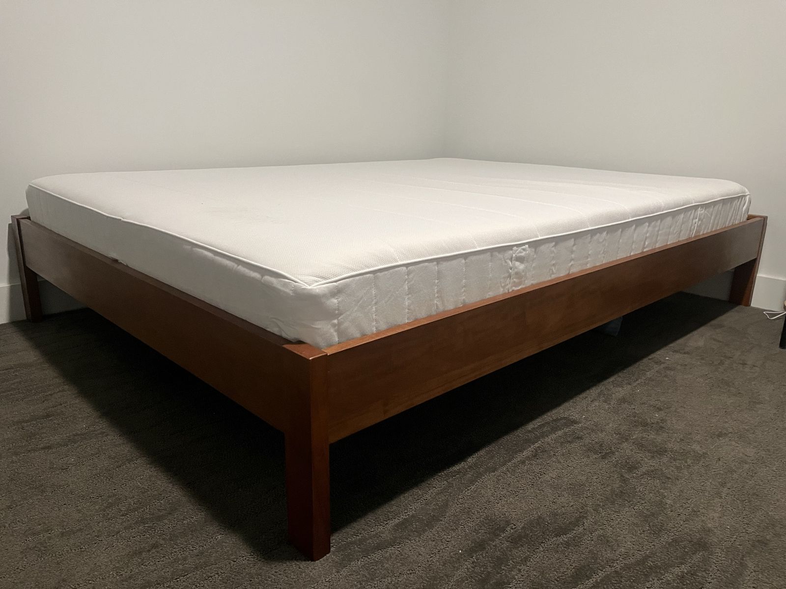 West Elm Simple Bed Frame & Mattress