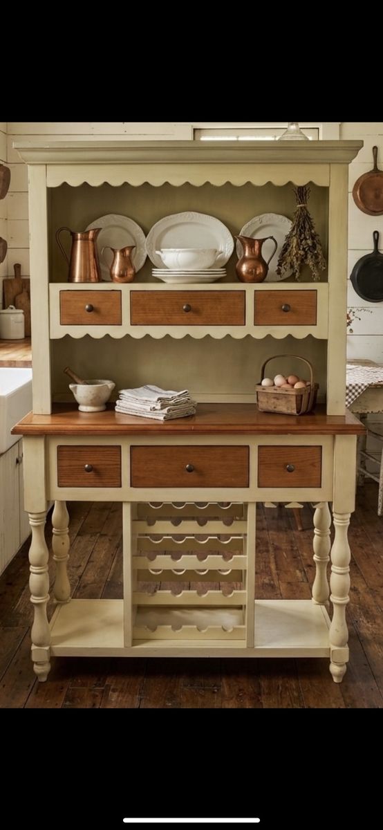 Gorgeous Rustic FarmStyle Dining Hutch 