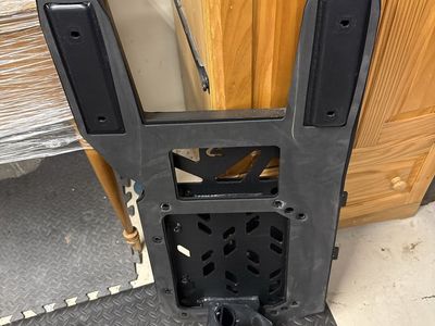 Black Heavy-Duty Spare Tire Carrier Hinge Mount Assembly and camera relocation by Turn Offroad