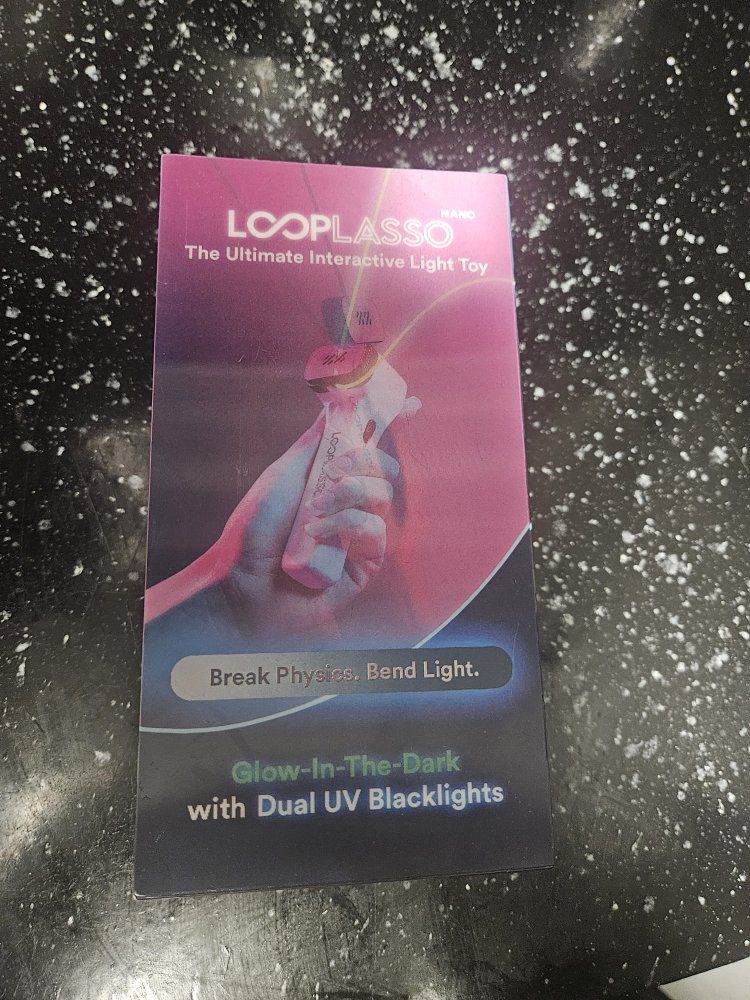 LOOPLASSO NANO The Ultimate Interactive Light Toy Glow-In-The-Dark w/ Dual UV Blacklights