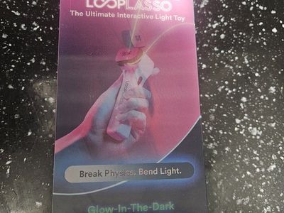 LOOPLASSO NANO The Ultimate Interactive Light Toy Glow-In-The-Dark w/ Dual UV Blacklights