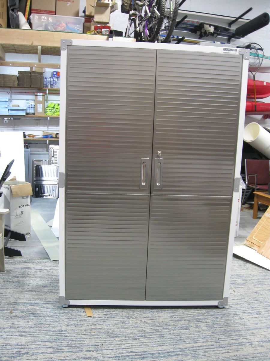 Brand New Locking Seville Classics UltraHD Storage Cabinet, 48" W x 24" D x 72" H White