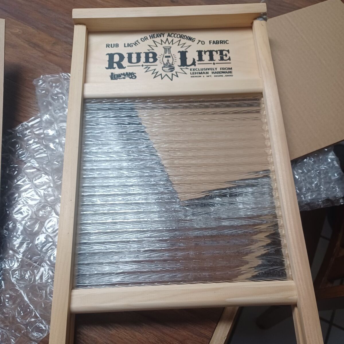 Washboard, old fashioned glass ribbed