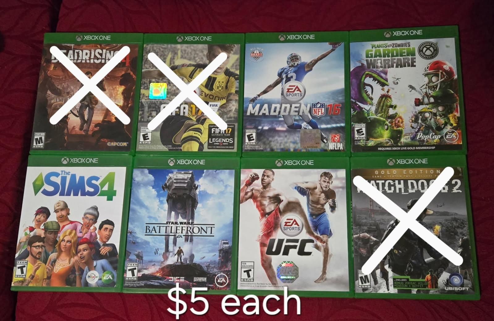 Xbox 1 games $5 each including Sims 4! Trades considered!