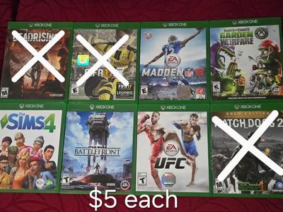 Xbox 1 games $5 each including Sims 4! Trades considered!