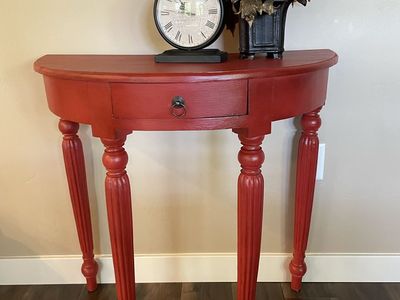 Red Console Side Table