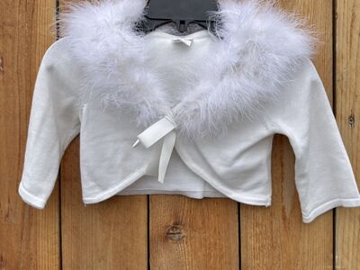 Girls Cropped Fur Cardigan Dress Cover