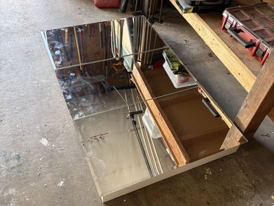 Large Mirror with Adjustable Cabinets