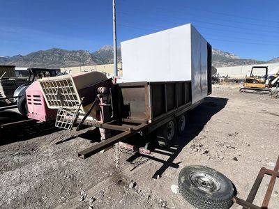 Heavy-Duty Landscape Utility Trailer with Enclosed sand box and cement mixer 14k Dual Axle