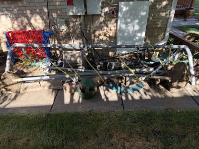FREE Metal A-Frame Swing Set - 2 Swings Included - Disassembled, Ready for Pickup