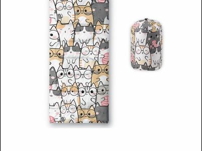 Cat print sleeping bag
