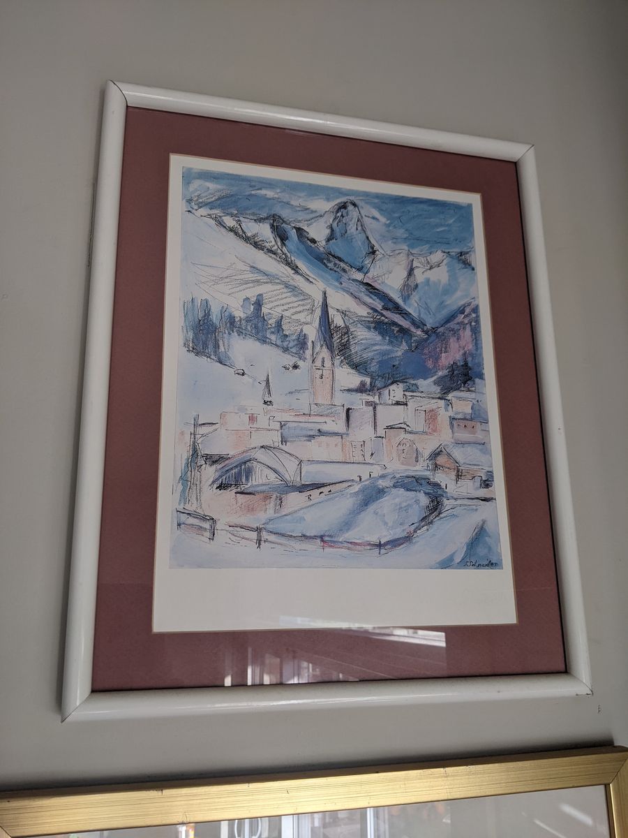 Framed art - Snowy Villiage