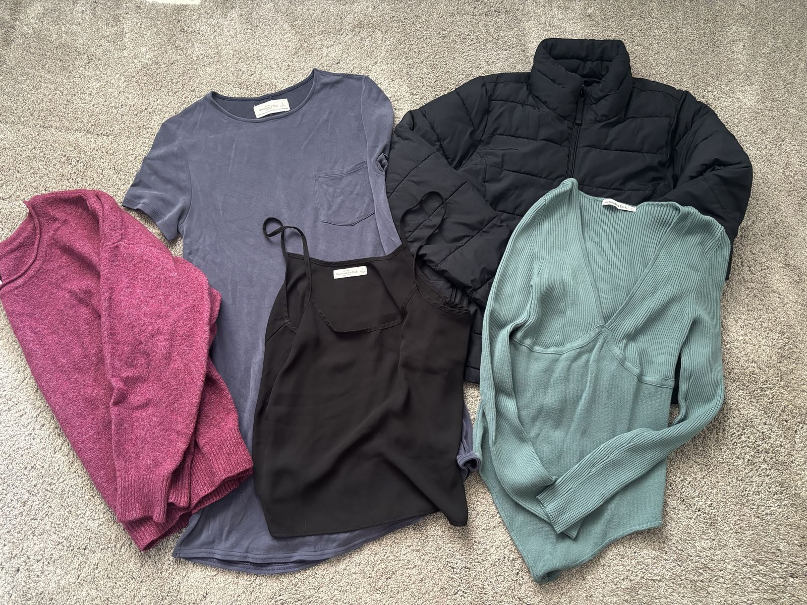 Abercrombie & Fitch Women's Clothing Lot 5 Pieces Tops Sweater Jacket Size Small