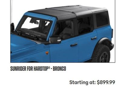 21-26 Bronco Sunrider Soft Top Front Panel