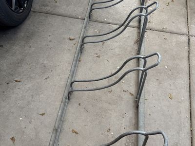 Heavy-Duty Galvanized Steel Bicycle Rack - Holds 5 Bikes - Freestanding/Mountable Bike Storage