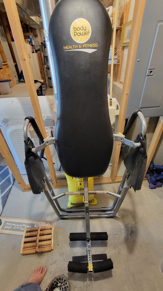 Body Power Health & Fitness Inversion Table - 250lb Capacity, Back Pain Relief