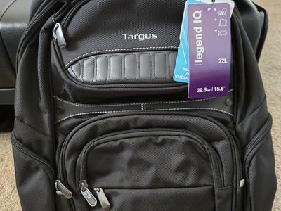 Targus Legend IQ 22L Black Laptop Backpack for 15.6" Laptops - New with Tags