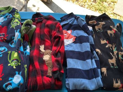Baby Boy Fleece One-Piece Pajamas Lot - Set of 4 (Carter's & More)