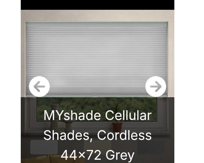 44" x 72" Cordless Shades (2) NEW