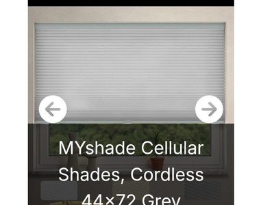 44" x 72" Cordless Shades (2) NEW