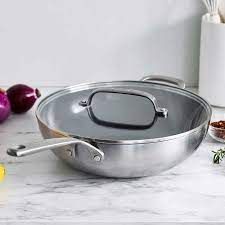 Greenpan GP5 Vista 5-ply CC007493-001 Stainless Steel Ceramic Non-Stock 12in Covered Wok 1720302 #94430