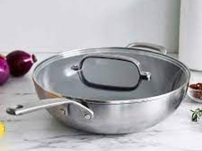 Greenpan GP5 Vista 5-ply CC007493-001 Stainless Steel Ceramic Non-Stock 12in Covered Wok 1720302 #94430