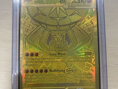 Mega Zygarde EX Pokemon Card 124/088 Secret Rare Gold