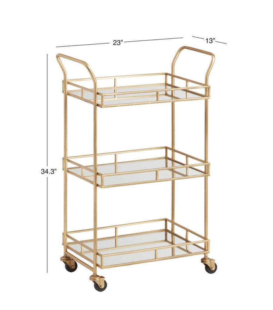 Bar Cart With Bar Supplies
