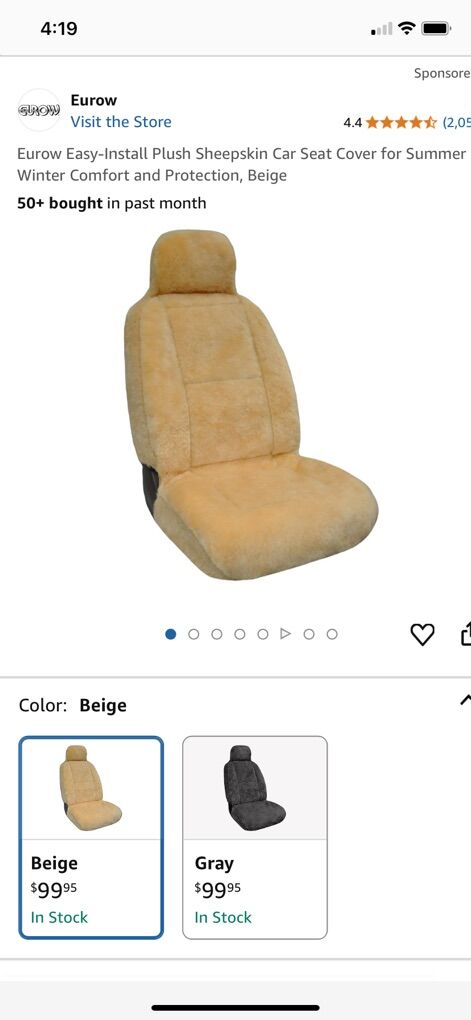 New Sheepskin Seat Covers 56x23