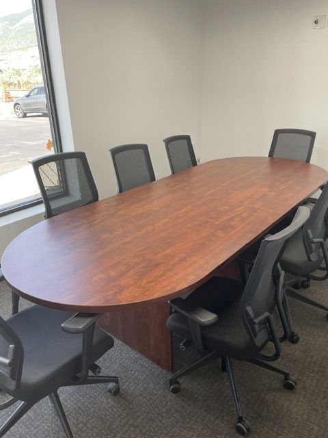 Executive  Conference table With Ergonomic Side Chairs