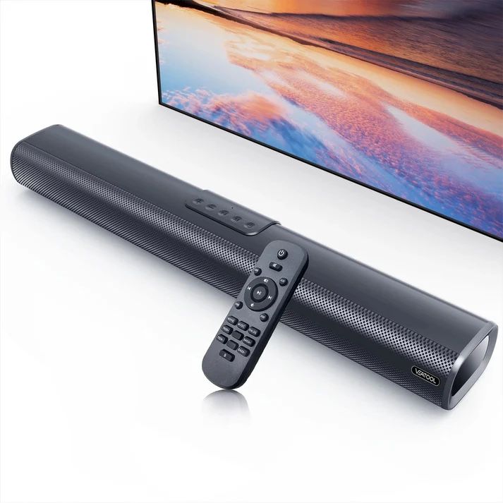 VEATOOL TV Soundbar Speaker with Remote Control Black (Brand new) 