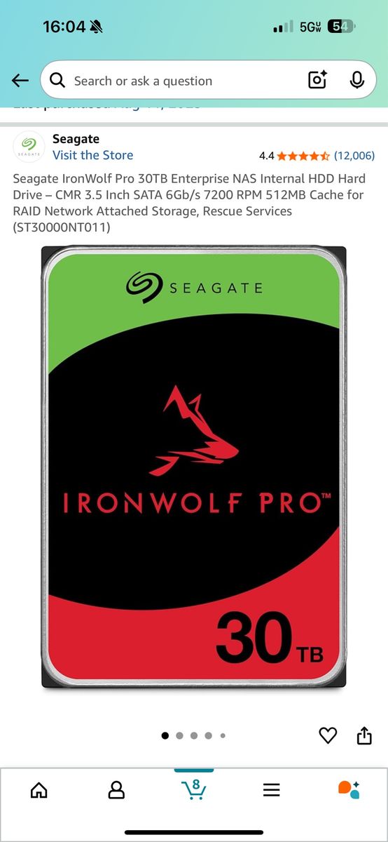 Ironwolf pro NAS 30TB HDD
