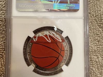 Perfect graded 2020 Colorized Basketball Hall of Fame Silver Half Dollar