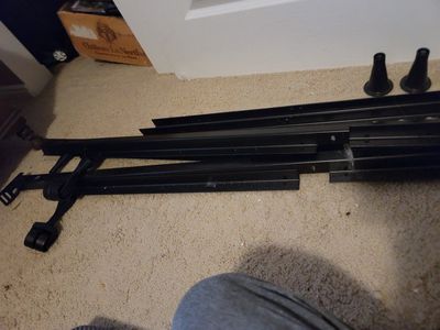 FREE - Adjustable Metal Bed Frame with Wheels/Supports Used