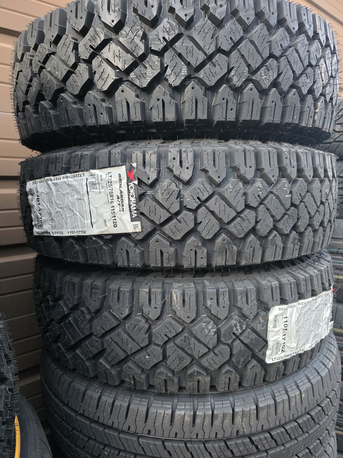 4 YOKOHAMA GEOLANDAR AT XD BSW LT 225 75 16 115/112Q 10PLY ALL TERRAIN TIRE 110117102