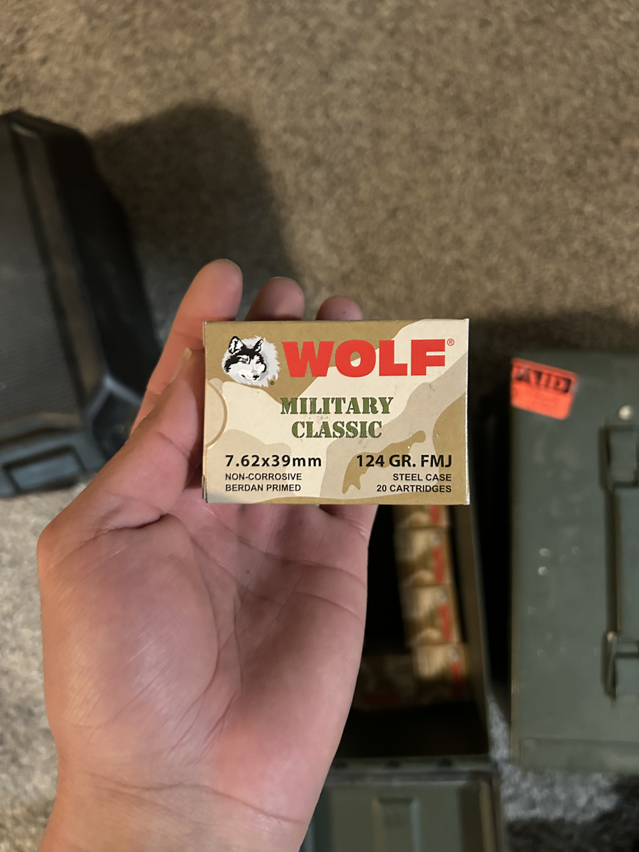 7.62 x 39mm Steel Case Wolf Military Classic Ammo