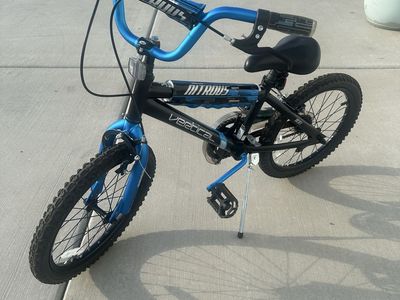 Vertical Nitrous Kids BMX Bike - Blue/Black, 18" Wheels, Used