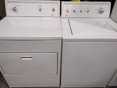 Maytag Kenmore White Top Load Washer & Electric Dryer Set - Excellent Condition