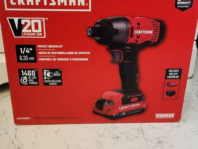 Brand new CRAFTSMAN V20 20-volt max 1/4-in Cordless Impact Driver (Battery Included and Charger Incl