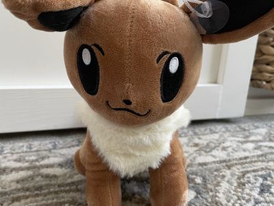 Pokemon Eevee Plush with Suction-cup Hanger 9"