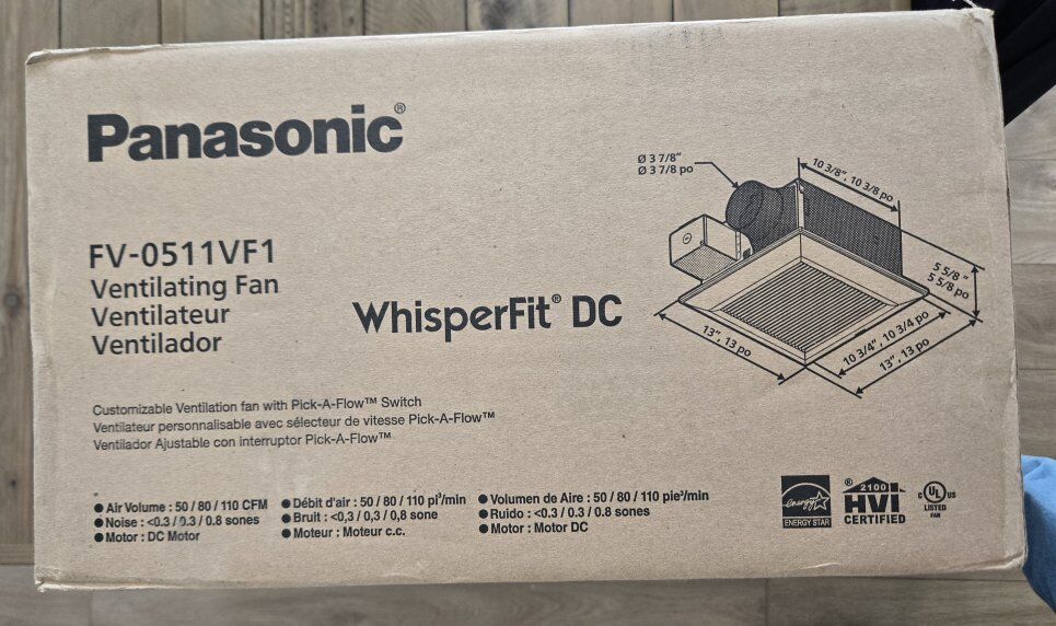 Panasonic WhisperFit Ventilating Fan