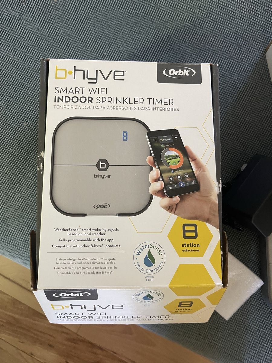 Orbit B-hyve Smart WiFi Indoor Sprinkler Timer 8-Station WeatherSense App Control new open box